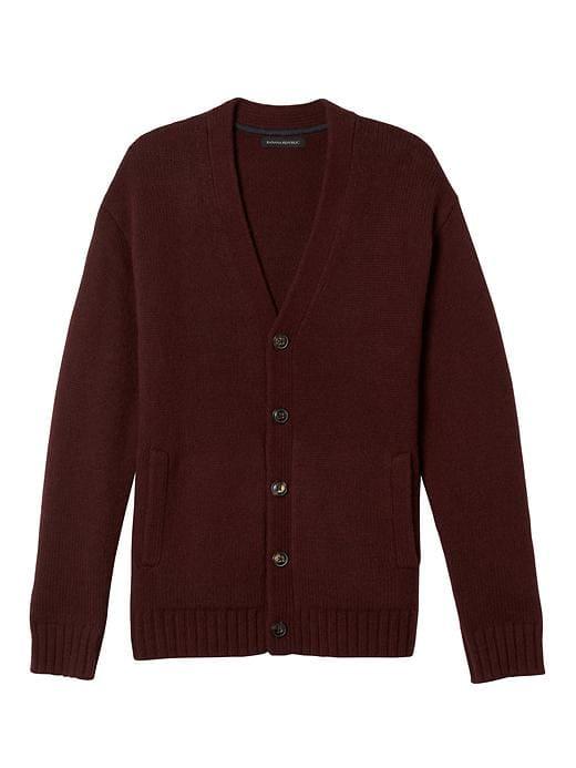 Banana Republic Mens Heritage Air Spun Cardigan - Wine