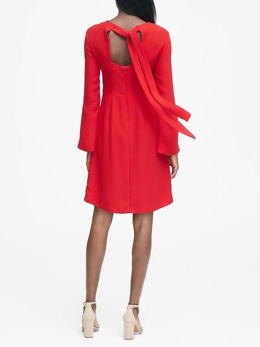 Banana Republic Womens Solid Tie-back Dress Ultra Red Size 6