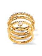 Banana Republic Pearl & Stone Stacked Rings