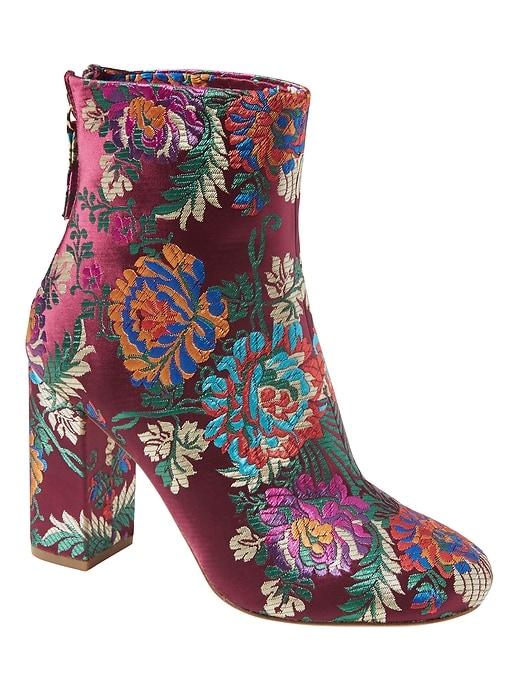 Banana Republic Womens Joie   Saleema Brocade Bootie Plum Size 9