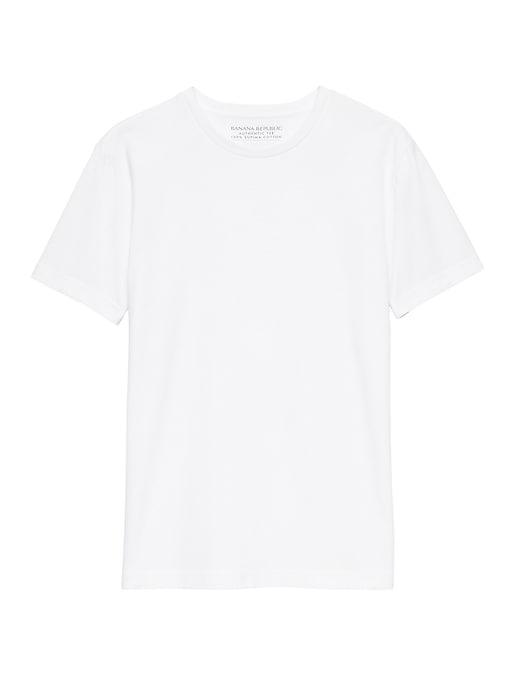 Banana Republic Mens Authentic Supima Cotton Crew-neck T-shirt Optic White Size Xl