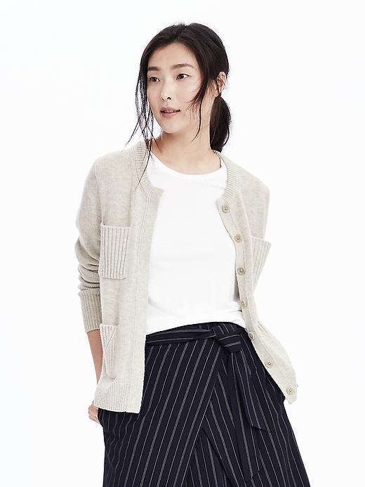 Banana Republic Womens Pocket Cardigan Size M - Gray