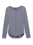 Banana Republic Womens Sandwash Modal Scoop-neck T-shirt Blue Gray Size Xs