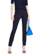 Banana Republic Sloan Fit Navy Print Slim Ankle Pant Size 0 Petite - Blue Multi/navy