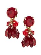Banana Republic Womens Cascading Bead Drop Earring Red Sunset Size One Size