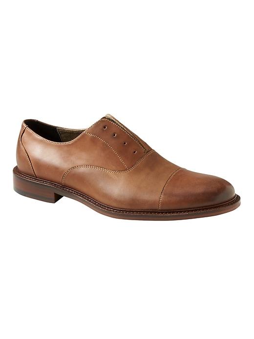 Banana Republic Mens Clyve Laceless Oxford Cognac Size 8