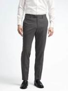 Banana Republic Mens Slim Solid Performance Stretch Wool Dress Pant - Dark Charcoal