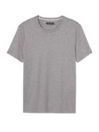 Banana Republic Mens Luxury-touch Crew-neck T-shirt Heather Charcoal Size Xs