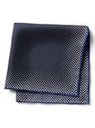 Banana Republic Mens Gradient Dot Silk Pocket Square Navy Size One Size