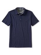 Banana Republic Mens Tailored Cotton/silk Polo Size L Tall - Navy Heather