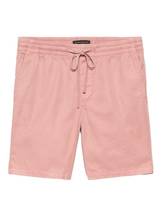 Banana Republic Mens 8 Garment Dye Drawstring Short Dusty Pink Size S