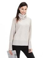 Banana Republic Womens Oversized Turtleneck Sweater Size M/l - Gray