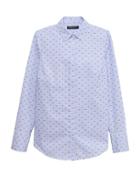 Banana Republic Womens Riley Tailored-fit Clip-dot Shirt Light Blue Size 0
