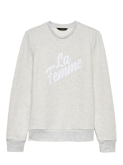 Banana Republic Womens Classic Fleece Sweatshirt Heather Gray Size Xl