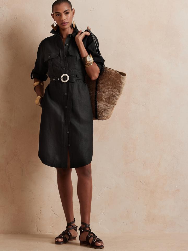 Petite Heritage Linen Scout Dress