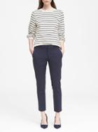 Banana Republic Womens Avery Straight-fit Machine-washable Italian Wool Blend Pant Navy Size 0