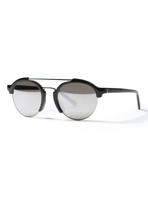 Banana Republic Mens Irving Sunglasses Shiny Black Size One Size