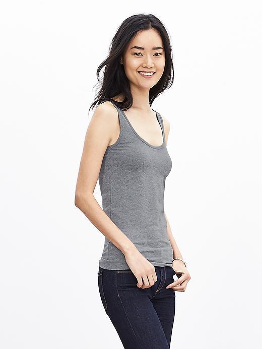 Banana Republic Womens New Essential Tank Size L - Medium Grey Heather