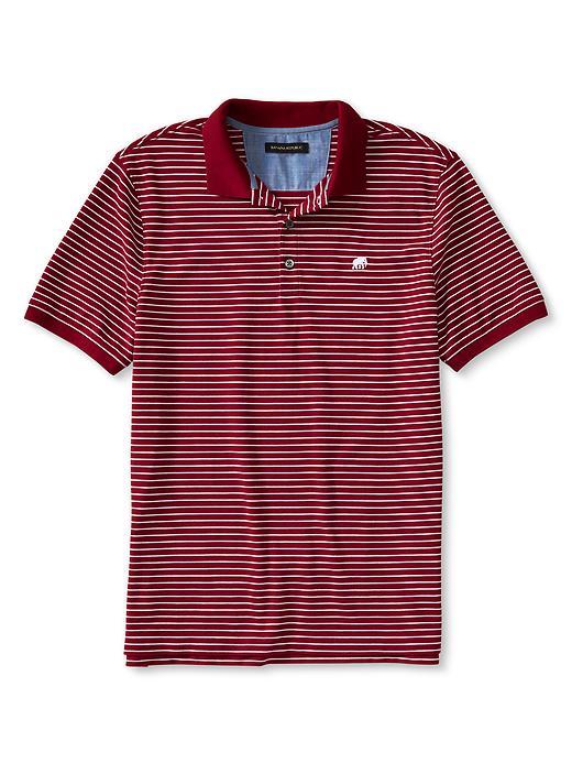 Banana Republic Mens Signature Pique Polo Size L Tall - Cranberry Sauce