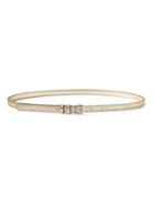 Banana Republic Womens Metallic Skinny Trouser Belt Light Golden Size L