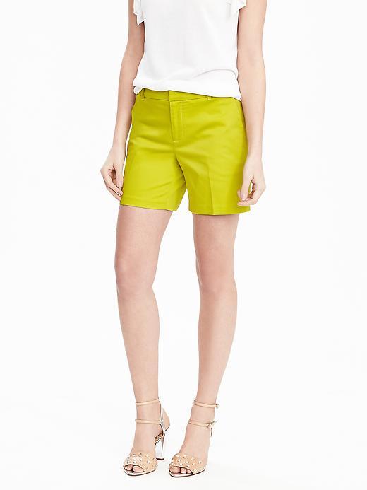 Banana Republic Womens Solid Short Size 0 Regular - Bright Palm Green