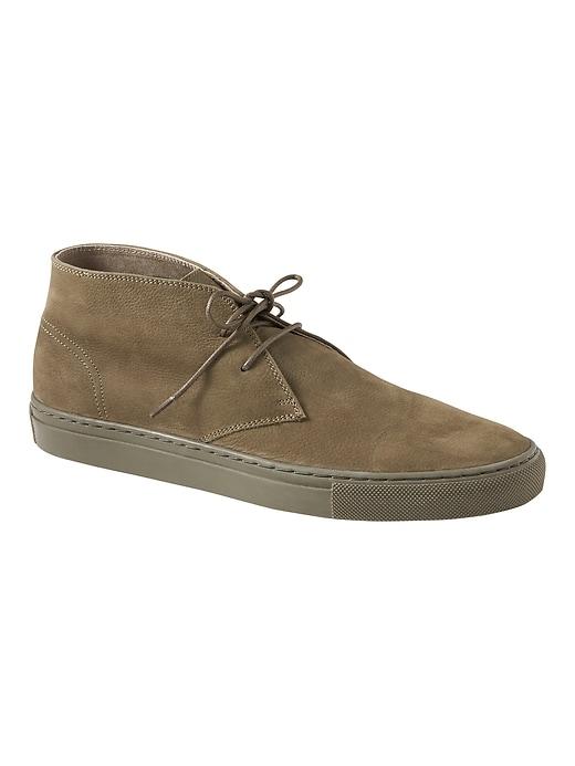 Banana Republic Mens Oldin Suede Sneaker Chukka Olive Size 7