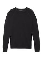 Banana Republic Mens Italian Merino Crew Sweater-neck Raglan Sweater Black Size L