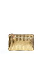 Banana Republic Womens August Handbags   Maiori Pouch Gold Snake Effect Leather Size One Size