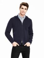 Banana Republic Mens Full Zip Hoodie Size L Tall - Preppy Navy