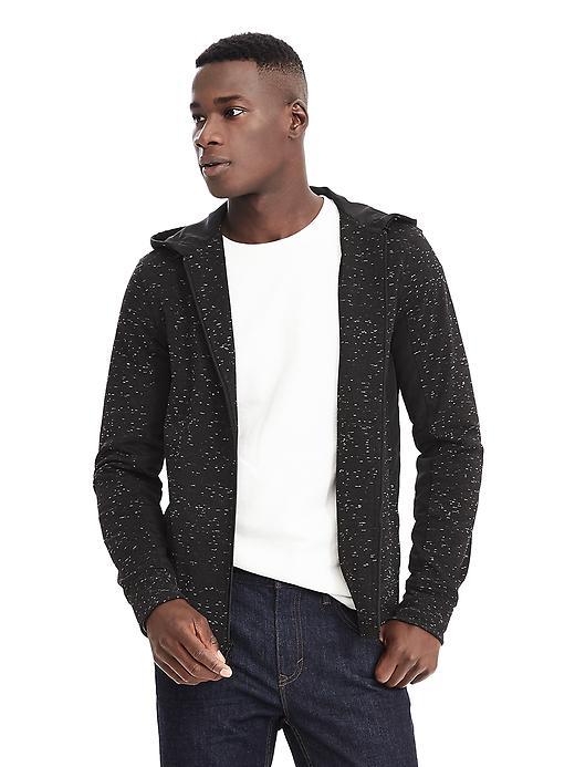 Banana Republic Mens Full Zip Hoodie Size L Tall - Black