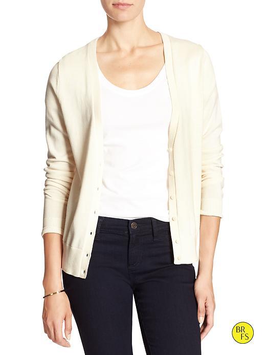 Banana Republic Womens Factory Forever Vee Cardigan Size L - Flurry