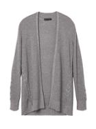 Banana Republic Womens Cotton Blend Lace Up Long Cardigan - Heather Gray