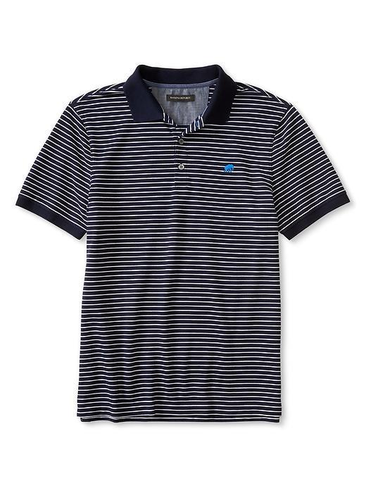 Banana Republic Mens Signature Pique Polo Size L Tall - Preppy Navy