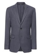 Banana Republic Mens Slim Smart-weight Performance Wool Blend Houndstooth Suit Jacket Navy Size 34