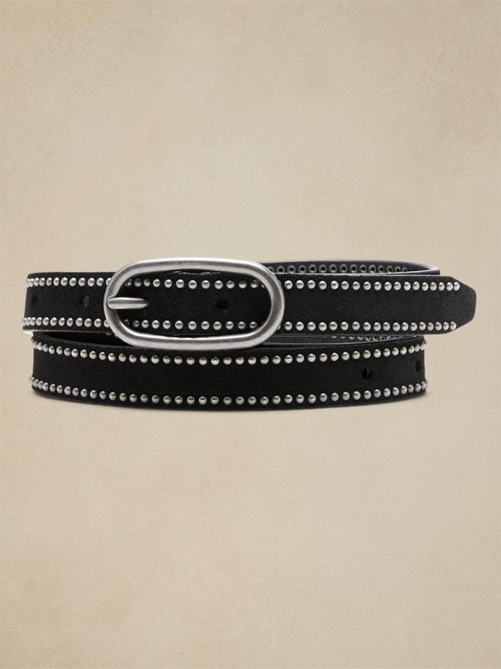 Daze Studded Suede Belt