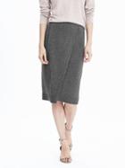 Banana Republic Womens Midi Wrap Sweater Skirt Size L - Millstone