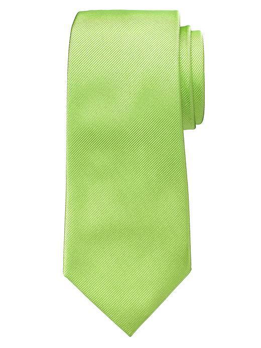 Banana Republic Solid Silk Tie - Green