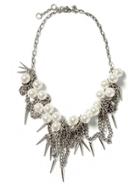 Banana Republic Pearl Spike Necklace Size One Size - Silver