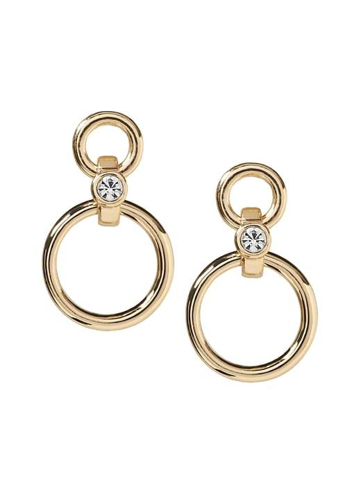Banana Republic Womens Delicate Ring Frontal Hoop Earring Gold Size One Size