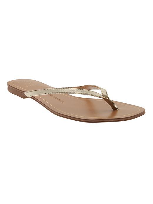 Banana Republic Ryan Flip Flop Size 10 - Pale Gold
