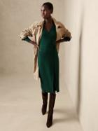 Netta Ribbed Wrap Dress