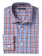 Banana Republic Mens Camden Standard Fit Supima Cotton Check Shirt - Wine