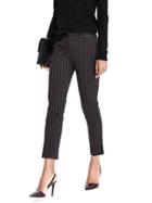 Banana Republic Womens Sloan Fit Stripe Ankle Pant - Gray Stripe
