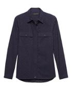 Banana Republic Womens Dillon Classic-fit Eyelet Utility Shirt Navy Size Xs