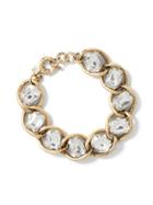 Banana Republic Womens Jeweled Classic Link Bracelet Gold Size One Size