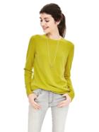 Banana Republic Womens Italian Cashmere Blend Sweater Pullover Size L - Green