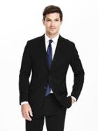 Banana Republic Mens Modern Slim Black Wool Suit Jacket Size 36 Regular - Black