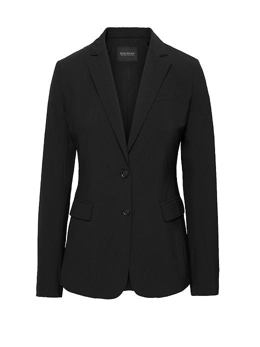 Banana Republic Long And Lean-fit Washable Italian Wool-blend Blazer