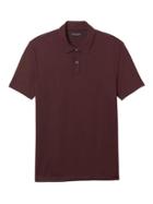 Banana Republic Mens Luxury Touch Mix Texture Polo - Burgundy