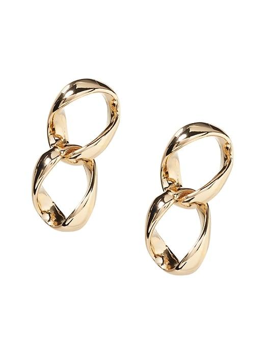 Banana Republic Womens Bold Chain Earring Gold Size One Size